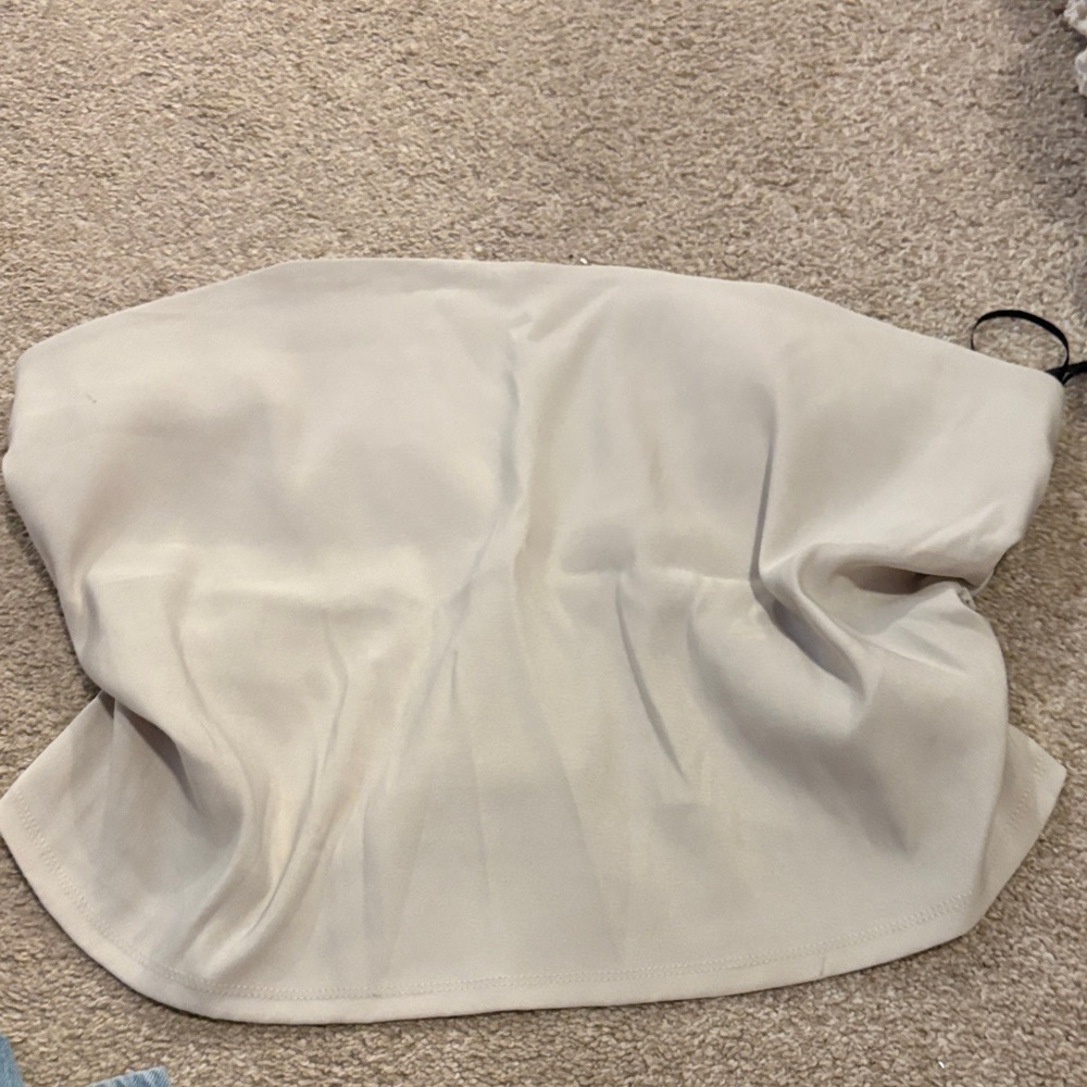 H&M Cream Strapless Top